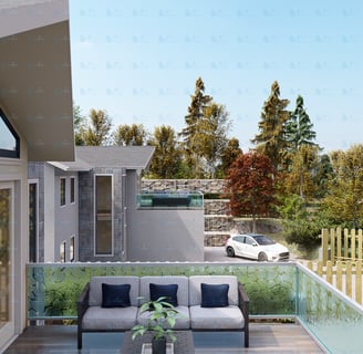 Modern exterior 3D rendering 