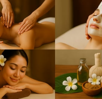a woman getting a facial mask at Nusa Dua spa