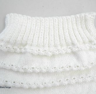 bloomer blanc tricot bebe fait main