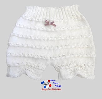 Bloomer culotte bb fille tricot main