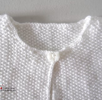 Cardigan layette laine tricot bb fait main