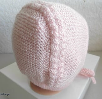 Béguin chaussons roses barbapapa tricot bébé