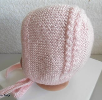 Béguin chaussons roses barbapapa tricot bébé