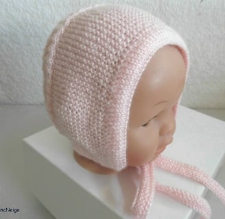 Béguin chaussons roses barbapapa tricot bébé