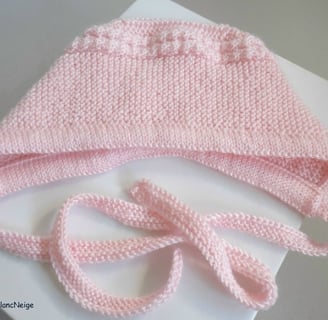 Béguin chaussons roses barbapapa tricot bébé