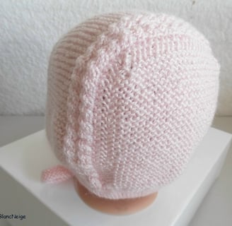 Béguin chaussons roses barbapapa tricot bébé