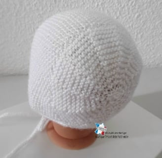 Béguin et chaussons tricot bébé fait main