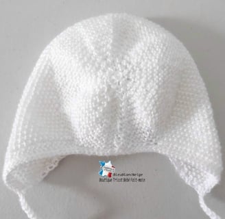 Béguin et chaussons tricot bébé fait main