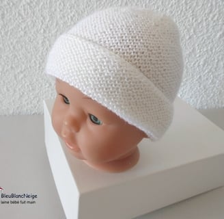 Bonnet et chaussons Lait tricot bebe laine