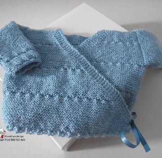 modèle brassière tricot bb tricoté main bébé