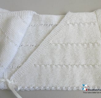 Brassiere layette bb tricot fait main