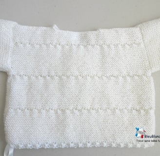 Brasssiere layette bb tricot fait main