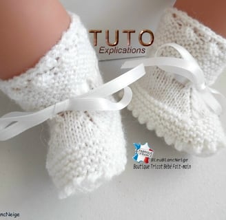 patron modèle chaussons à tricoter