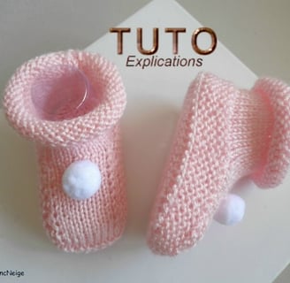 tuto bonnet et chaussons patron à tricoter