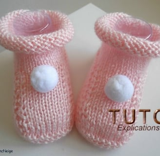 tuto bonnet et chaussons patron à tricoter