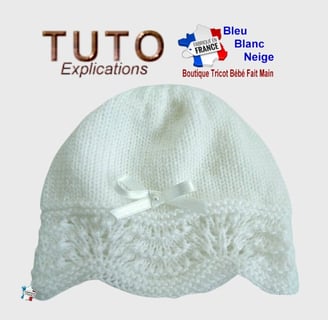 tuto patron pdf bonnet tricot bb bleublancneige