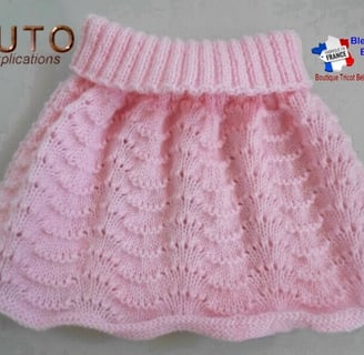 patron tuto jupe modèle tricot bb bleublancneige