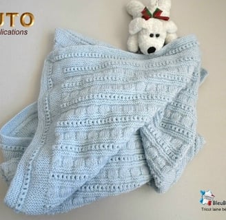 tuto patron pdf couverture tricot bebe