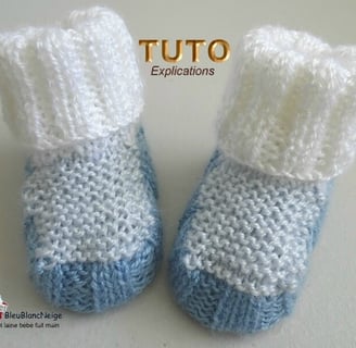 tuto tricot bébé chaussons facile