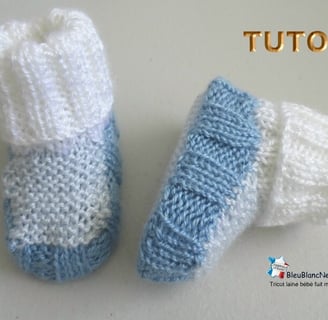 tuto tricot bébé chaussons facile