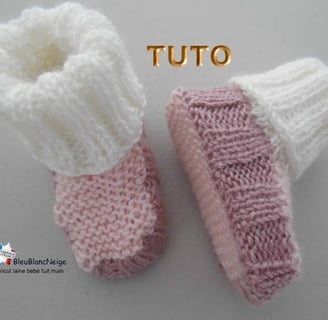 tuto tricot bébé chaussons facile