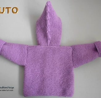 tuto, patron paletot violet à tricoter