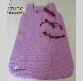 turbulette, gigoteuse tricot bb à tricoter