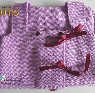 turbulette, gigoteuse tricot bb à tricoter