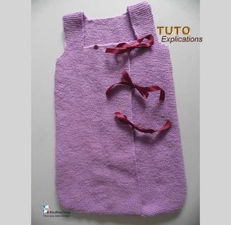 turbulette, gigoteuse tricot bb à tricoter