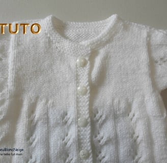 tuto tricot bébé patron facile manteau 6 mois