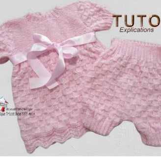 patron tuto robe modèle tricot bebe