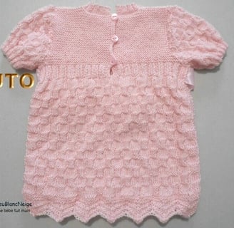 patron tuto robe modèle tricot bebe