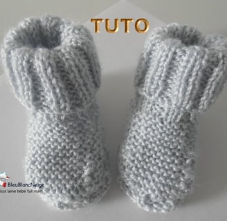 patron modèle chaussons à tricoter