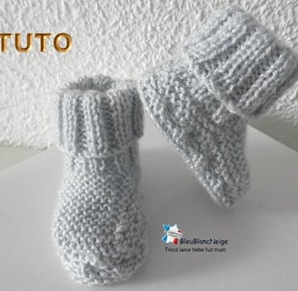 patron modèle chaussons à tricoter