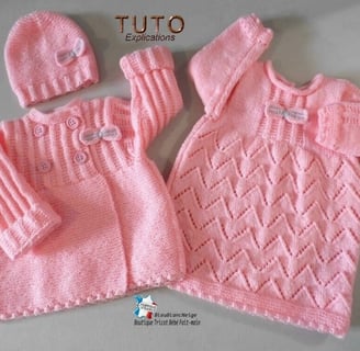manteau et robe tuto tricot bebe 
