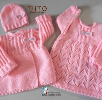 manteau et robe tuto tricot bebe 