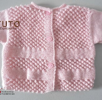explications tricot bébé BRASSIÈRE facile