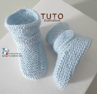 modèle layette patron à tricoter chaussons