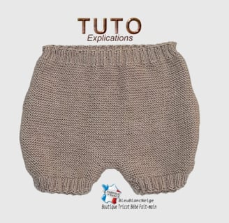tuto layette bloomer tricot bébé