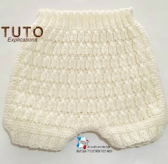 tuto layette bloomer tricot bébé