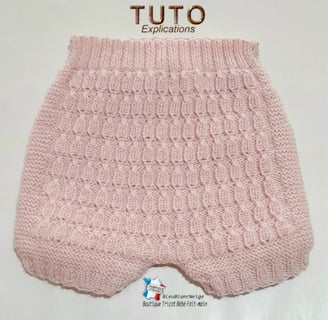 tuto layette bloomer tricot bébé
