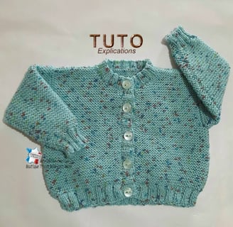 explications tricot bb GILET gratuit