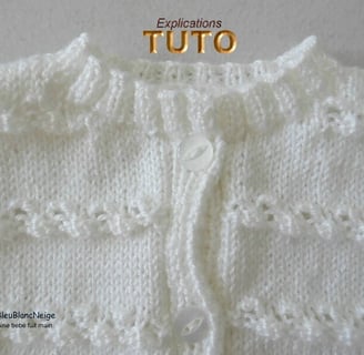 Gilet bébé bb patron à tricoter