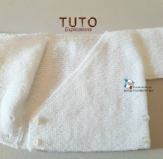 explications tricot bébé BRASSIÈRE facile