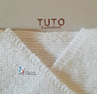 explications tricot bébé BRASSIÈRE facile