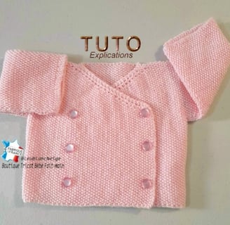 explications tricot bébé BRASSIÈRE facile
