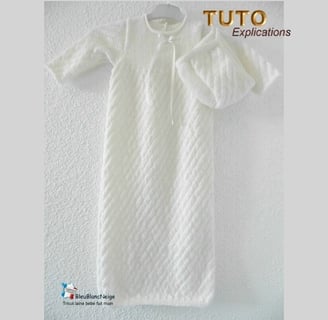 patron tuto robe de baptême tricot bebe
