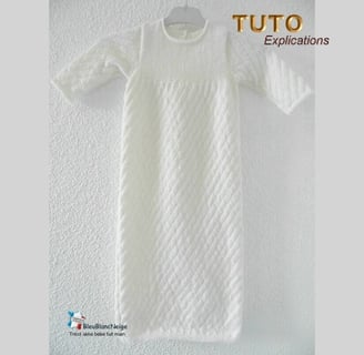 patron tuto robe de baptême tricot bebe