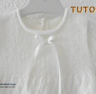 patron tuto robe de baptême tricot bebe