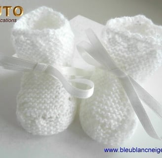 patron tricot bebe chaussons bb